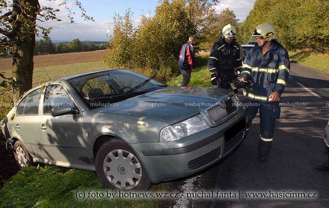 28. 9. 07 - dopravní nehoda, u odbočky na Přibyslav